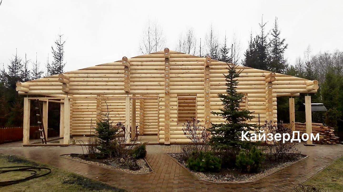 Фотография - Проект дома «Баня с бассейном из оцилиндрованного бревна в Истре» 