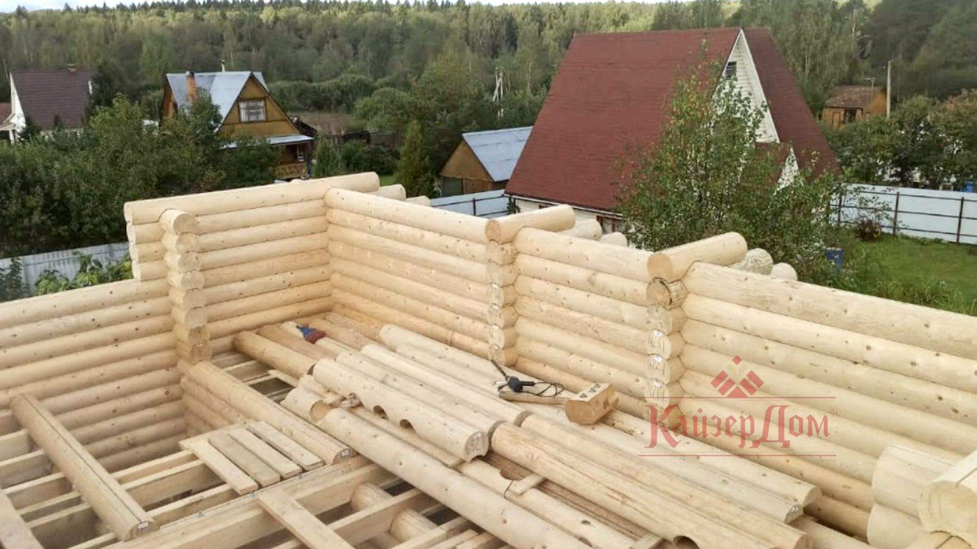 Фотография - Построенный дом из бревна в Калужской обл. -130 м2 130 м²