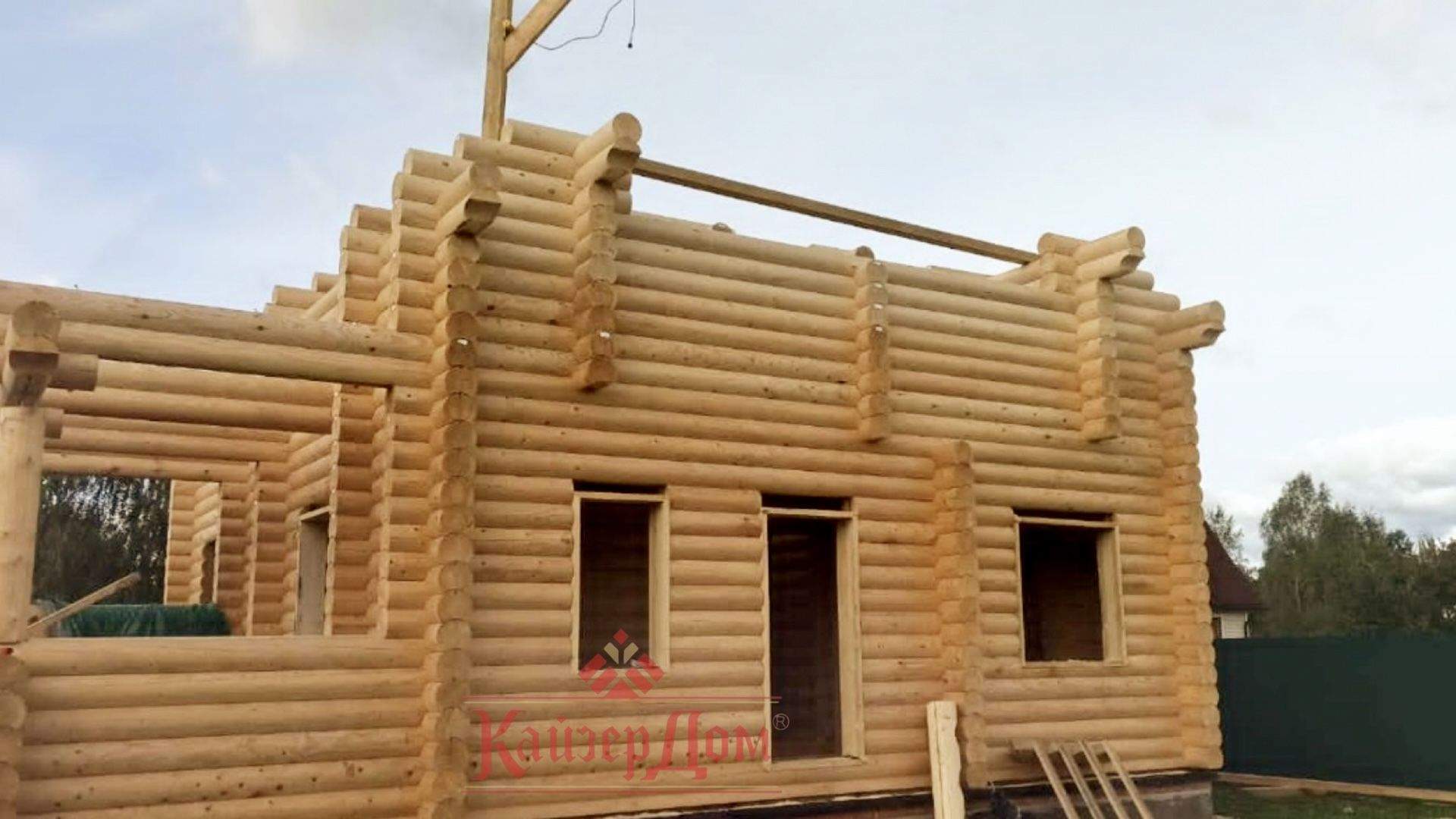 Фотография - Построенный дом из бревна в Калужской обл. -130 м2 130 м²